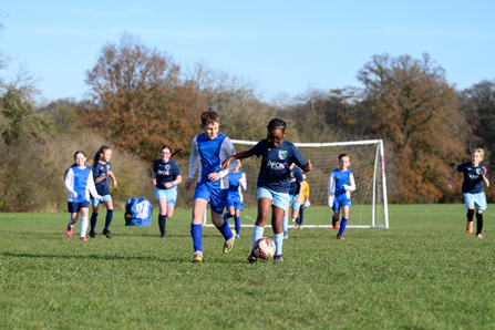 Children Playing football on the field