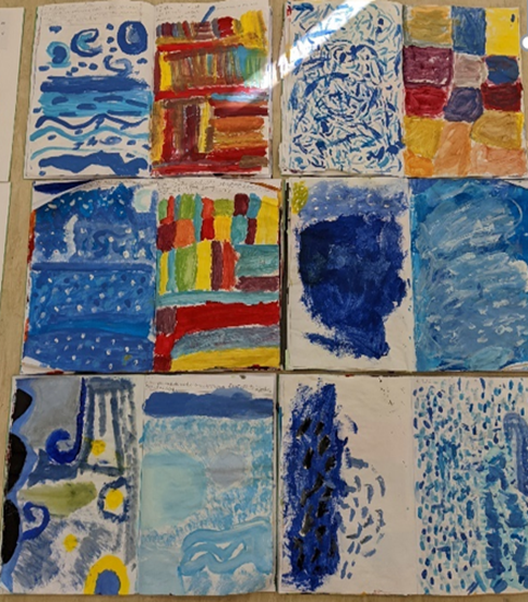 Abstract art exploring multi tone vs single tone patterns